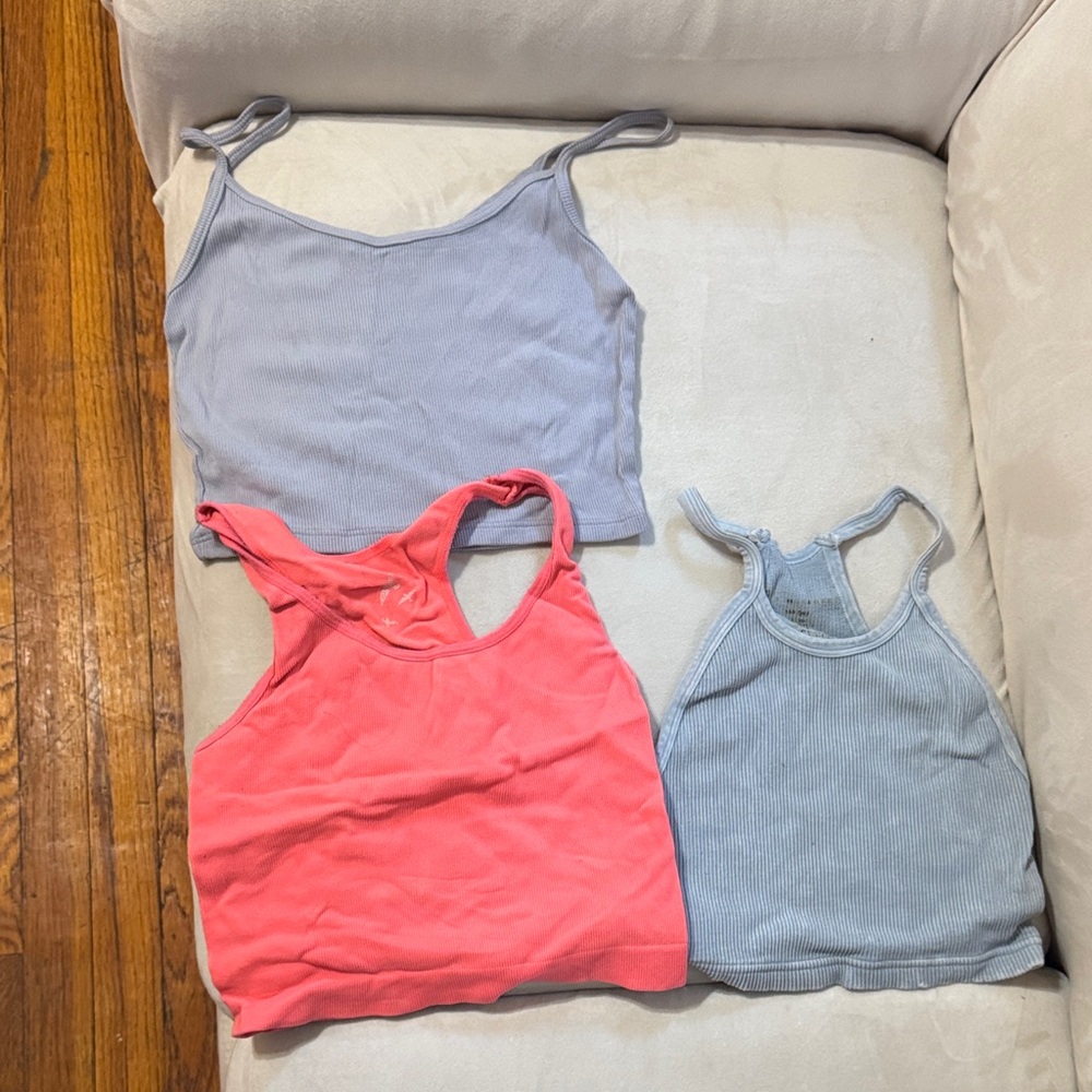 Stylish Women's Tank Top Set - Blue, Pink